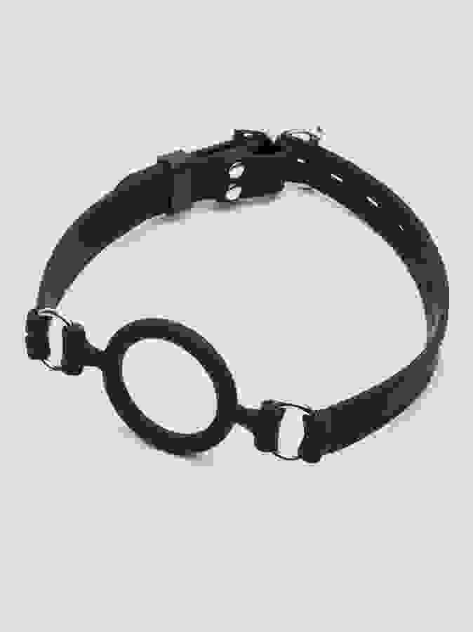 DOMINIX Deluxe Silicone O-Ring Gag 1.5-Inches Diameter, Black, hi-res